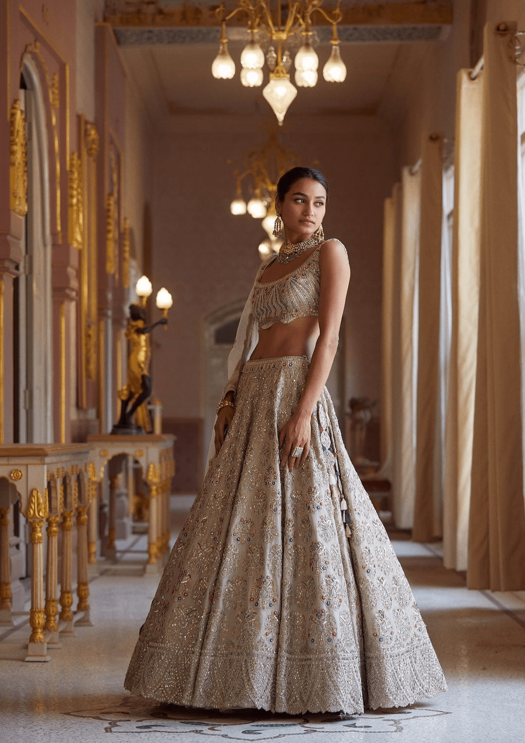 Pearl Embroidered Lehenga