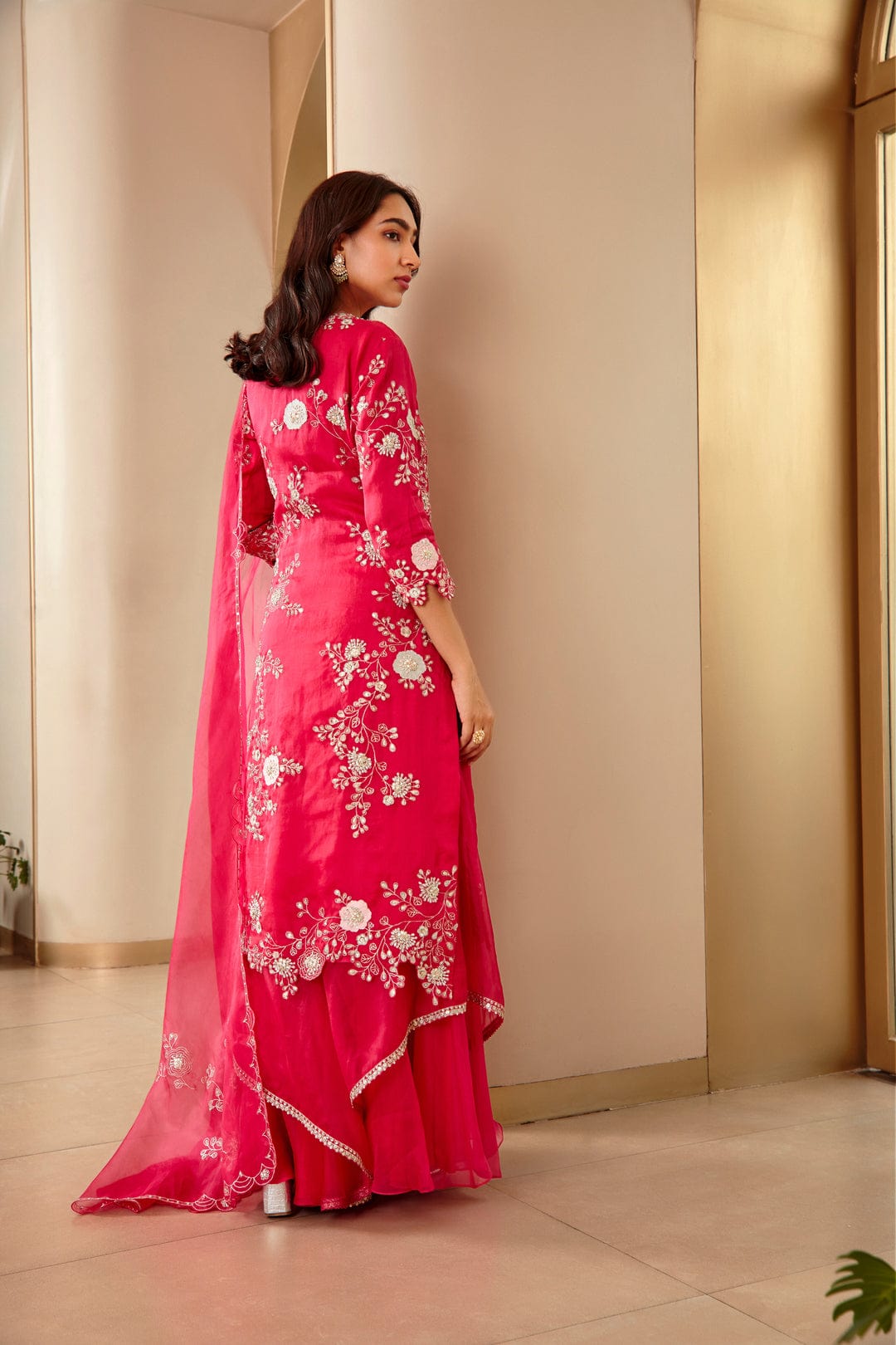 Hand-Embroidered Scarlet Suit